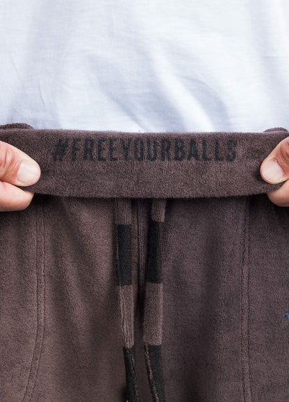 CHOCOLATE PLUM TOWEL PANTS