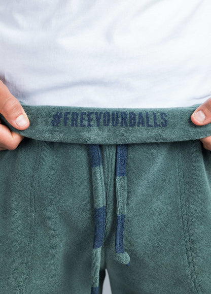 MALLARD GREEN TOWEL PANTS