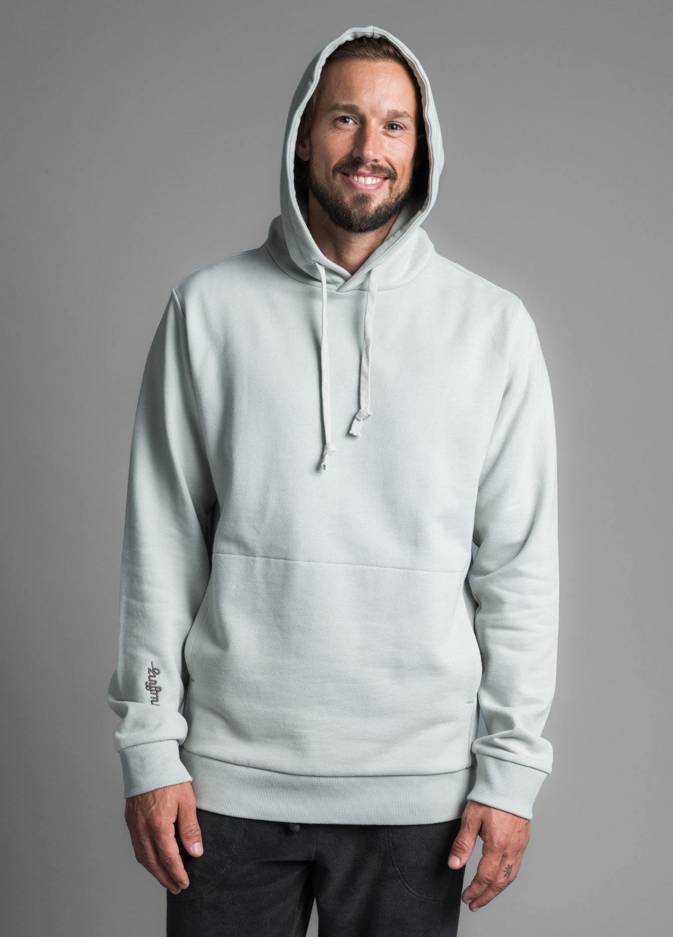 MIRAGE GREY SOLID HOODIE