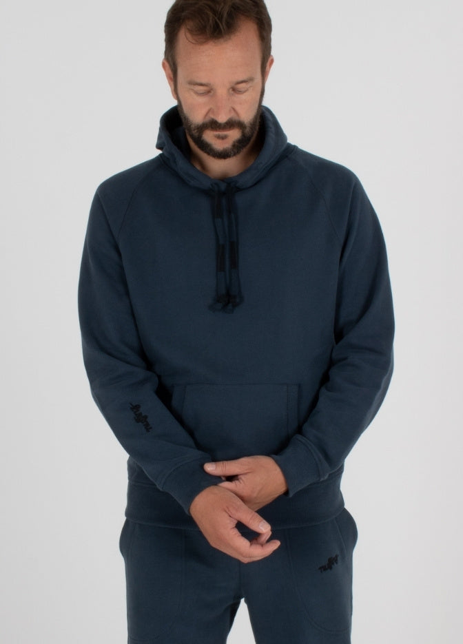 nuffinz the longs hoodie sea storm organic cotton front