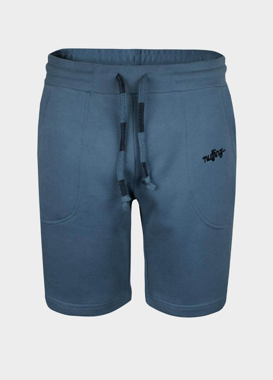 nuffinz menswear - shorts - mirage blue solid shorts - 100% organic cotton - carbonized - blue/unicolor