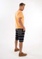 nuffinz GOLD EARTH T-SHIRT PURE - whole outfit visible from the side - sustainable men's t shirts - orange